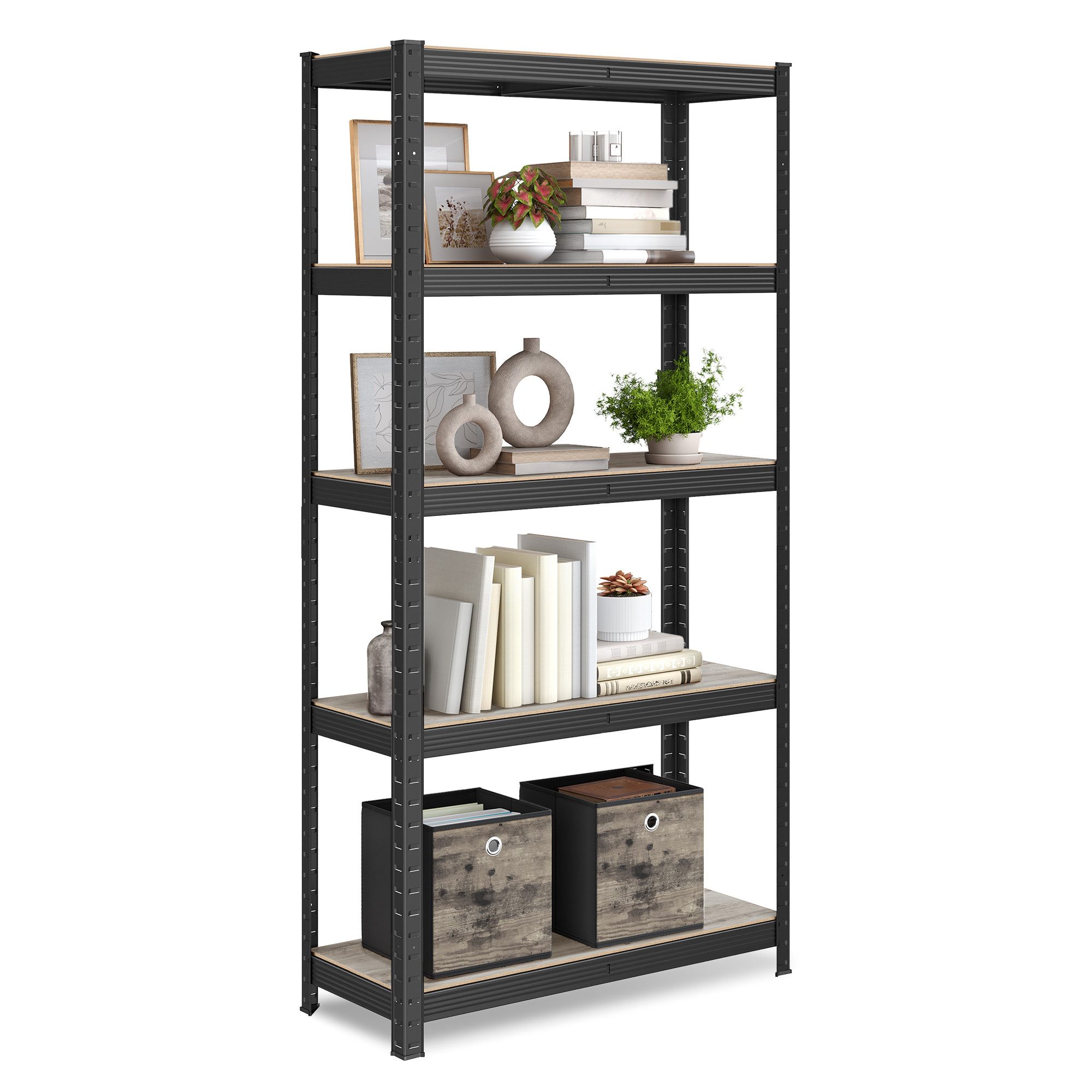 SONGMICS Standregal Küchenregale, Lagerregal, 5 Ablagen, 150 x 75 x 30 cm, günstig online kaufen