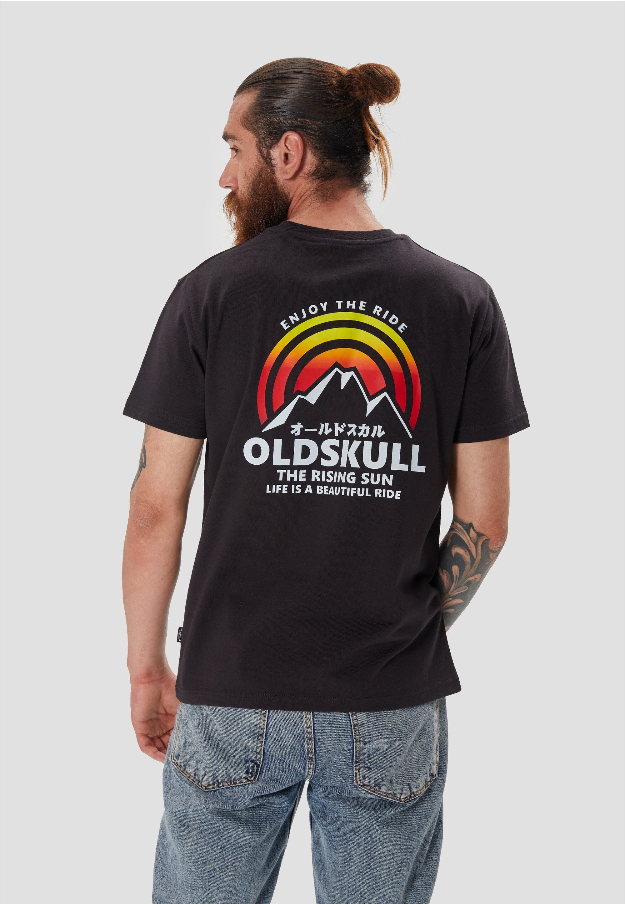 Oldskull T-Shirt Retro Rising Sun Logo günstig online kaufen