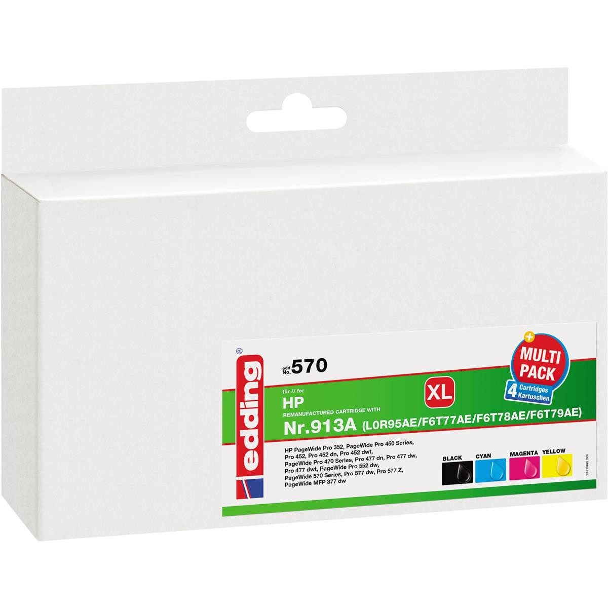 edding edding EDD-570 schwarz cyan magenta gelb Druckerpatronen kompatibel z Tintenpatrone