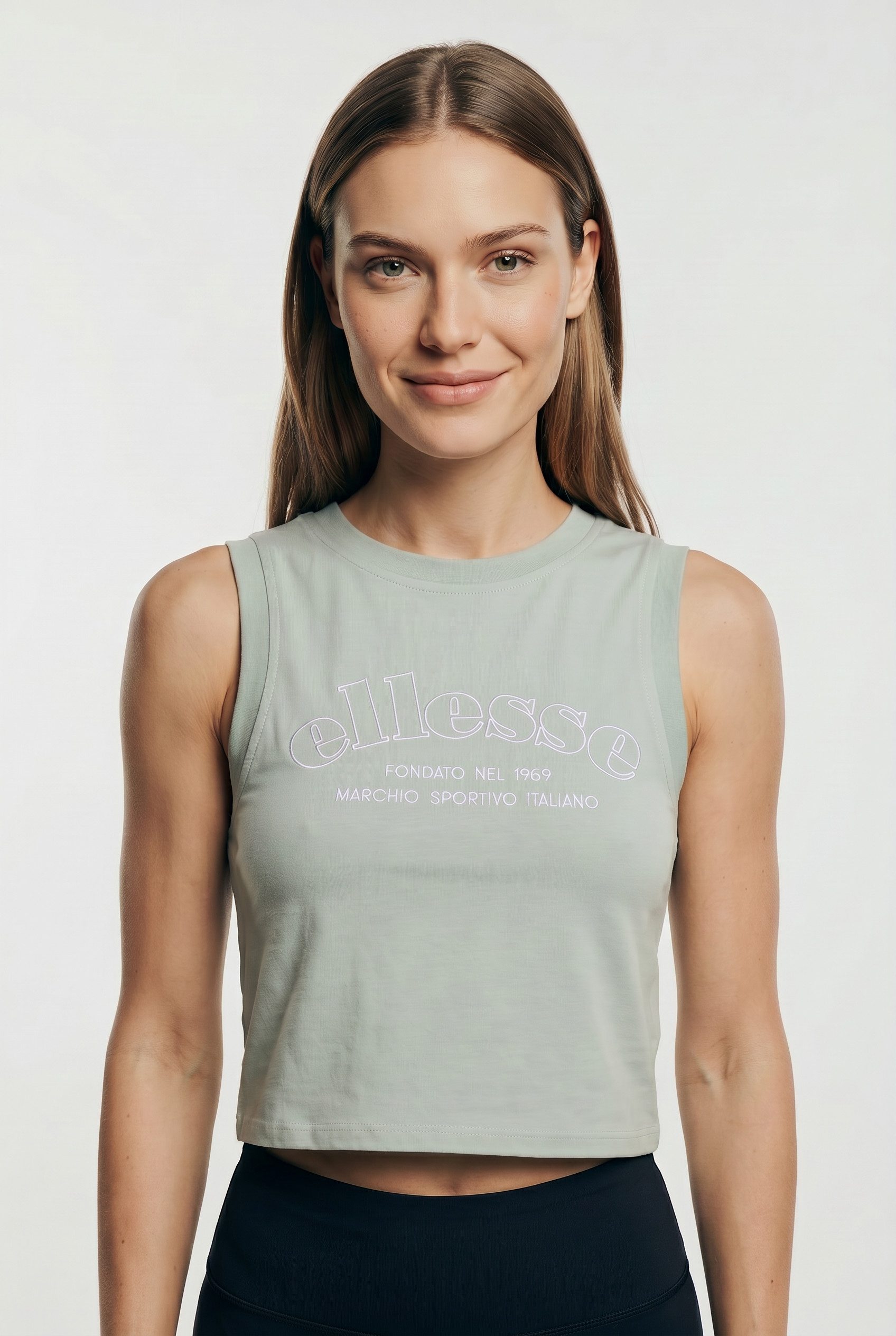 Ellesse Crop-Top BRIXEN CROP VEST sportlicher Stil, aus Baumwolle und Elasthan, Crop-Top-Schnitt