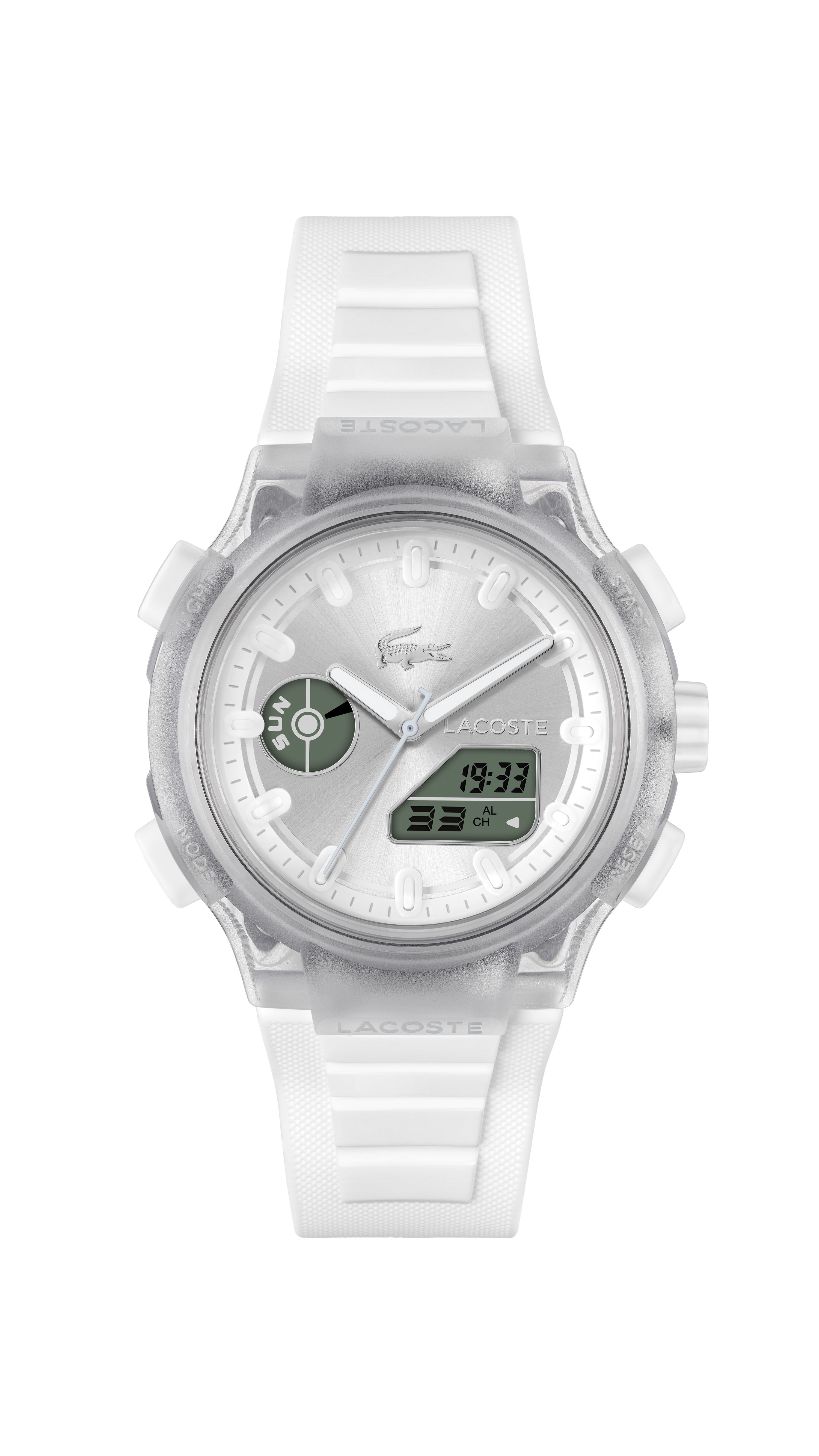 Lacoste Digitaluhr LC33 2001493, Quarzuhr, Armbanduhr, Damenuhr, Herrenuhr, Silikonarmband, analog