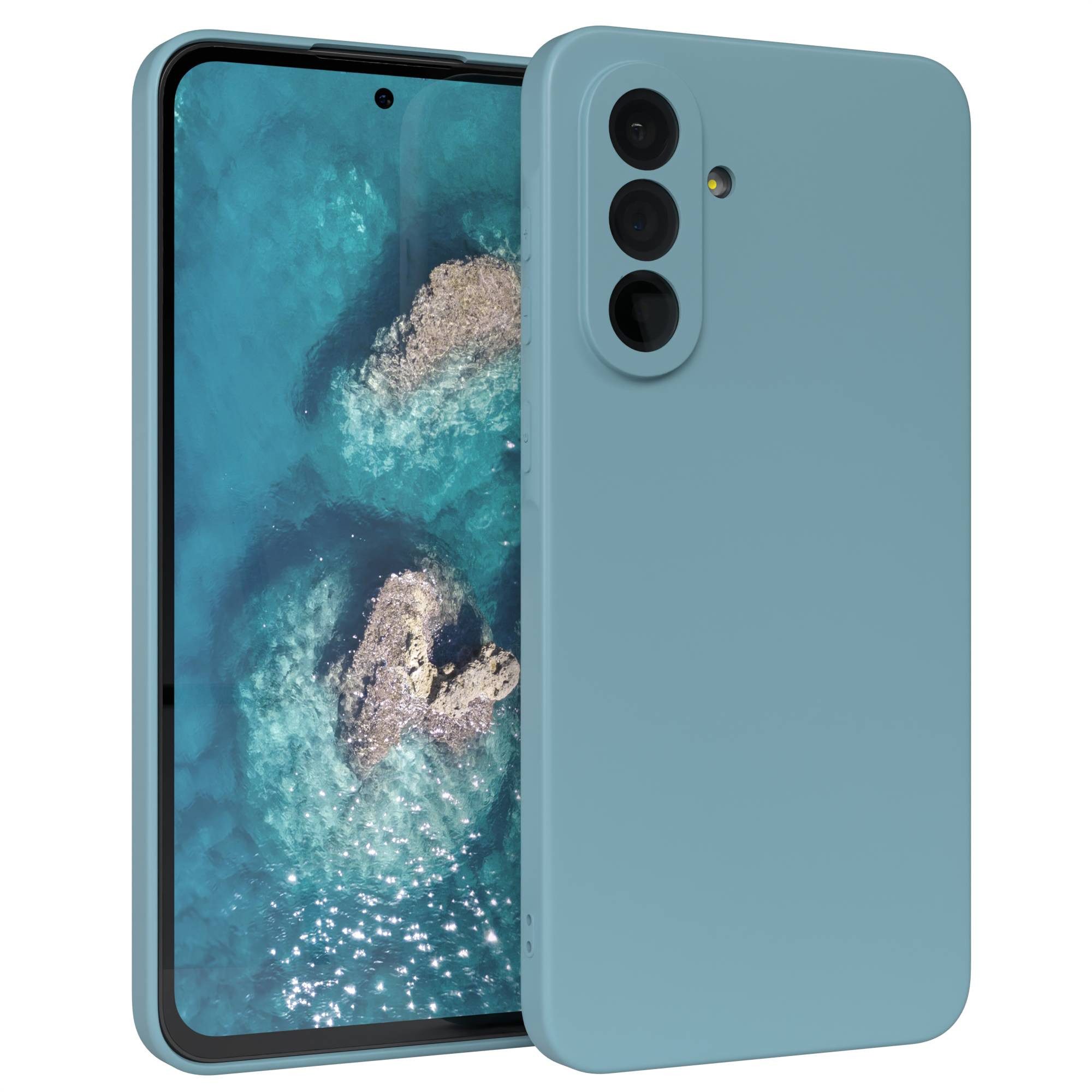 EAZY CASE Handyhülle für Samsung Galaxy A36 Hülle Silikon 6,7 Zoll, TPU Silikon Bumper Case stoßfest Slimcover Schutzhülle Etui Blaugrün