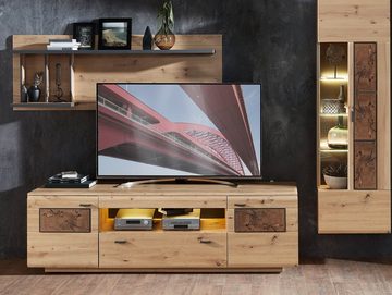 Moebel-Eins TV-Board, MANCHEGO TV-Unterteil, Material MDF, Artisan eichefarbig