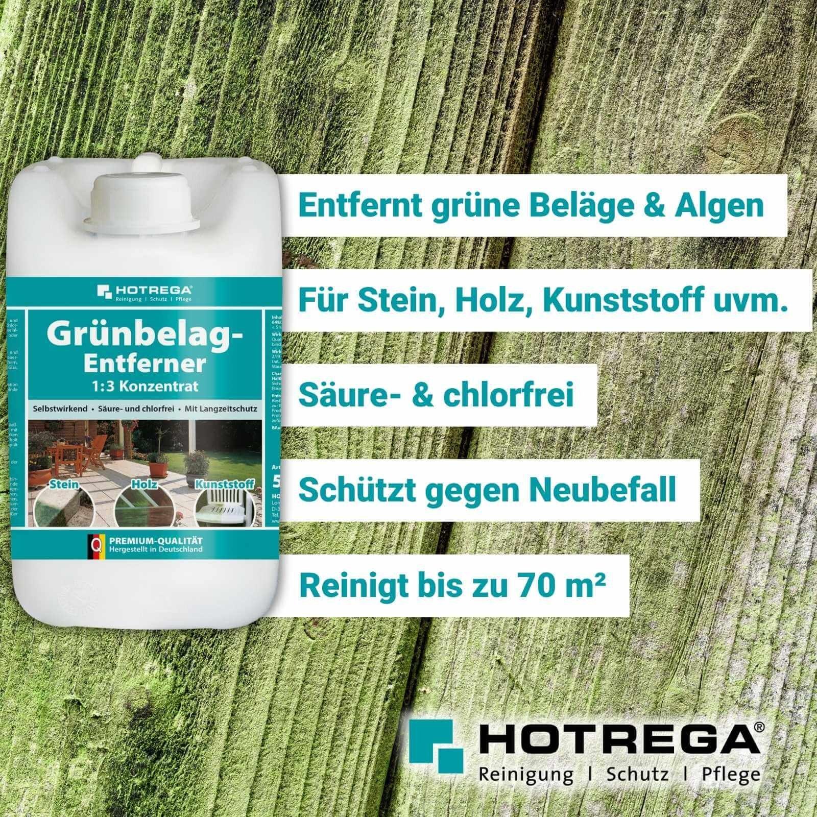 Grünbelagentferner HOTREGA® Konzentrat Reinigungskonzentrat 1:3 5 Liter