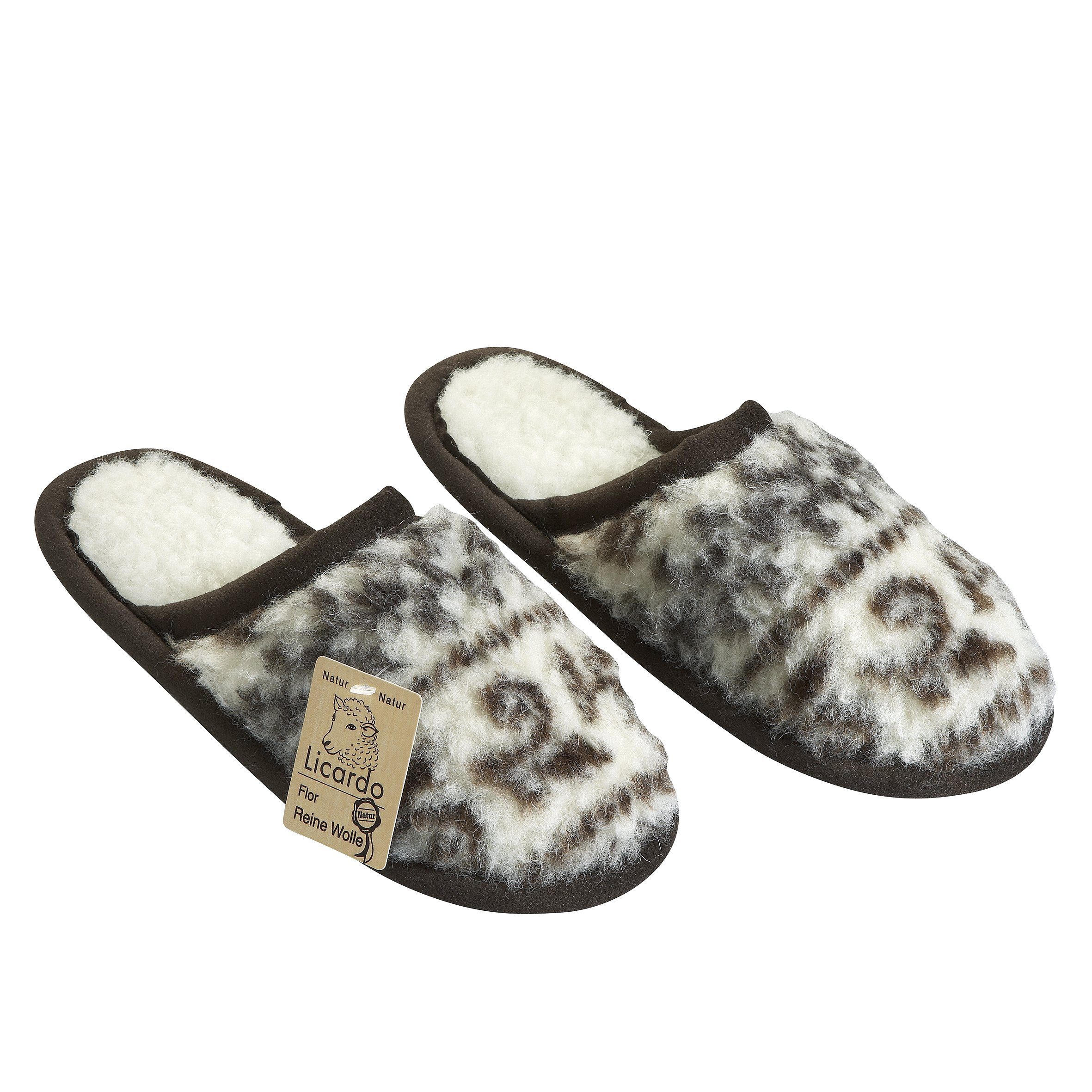 Licardo Hausschuhe Pantoffel Wolle Malmö Hausschuh (1 Paar, 0-tlg) für warme Füße