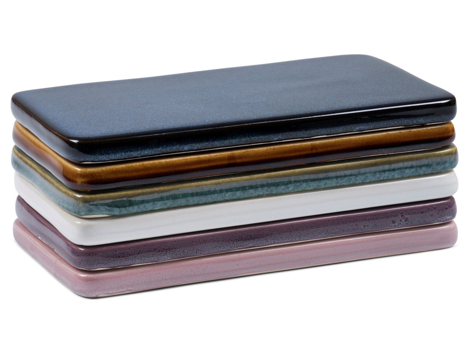 Bitz Servierplatte Side plate lilac 22 x 12,8 cm, Steinzeug, (Platten)