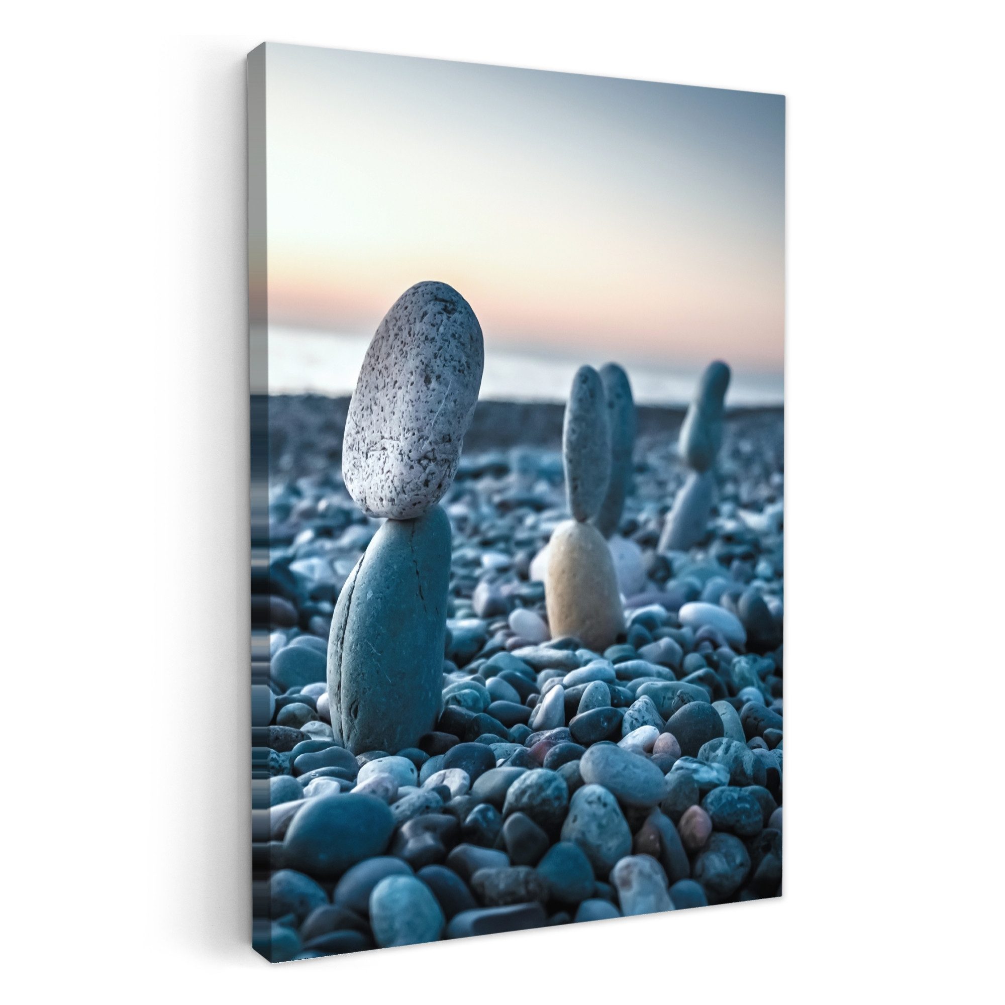 OneMillionCanvasses® Leinwandbild Zen-Steine - Sonnenuntergang - günstig online kaufen