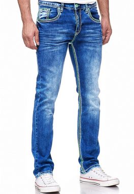 Rusty Neal Straight-Jeans LEVIN 2 mit angesagten Ziernähten