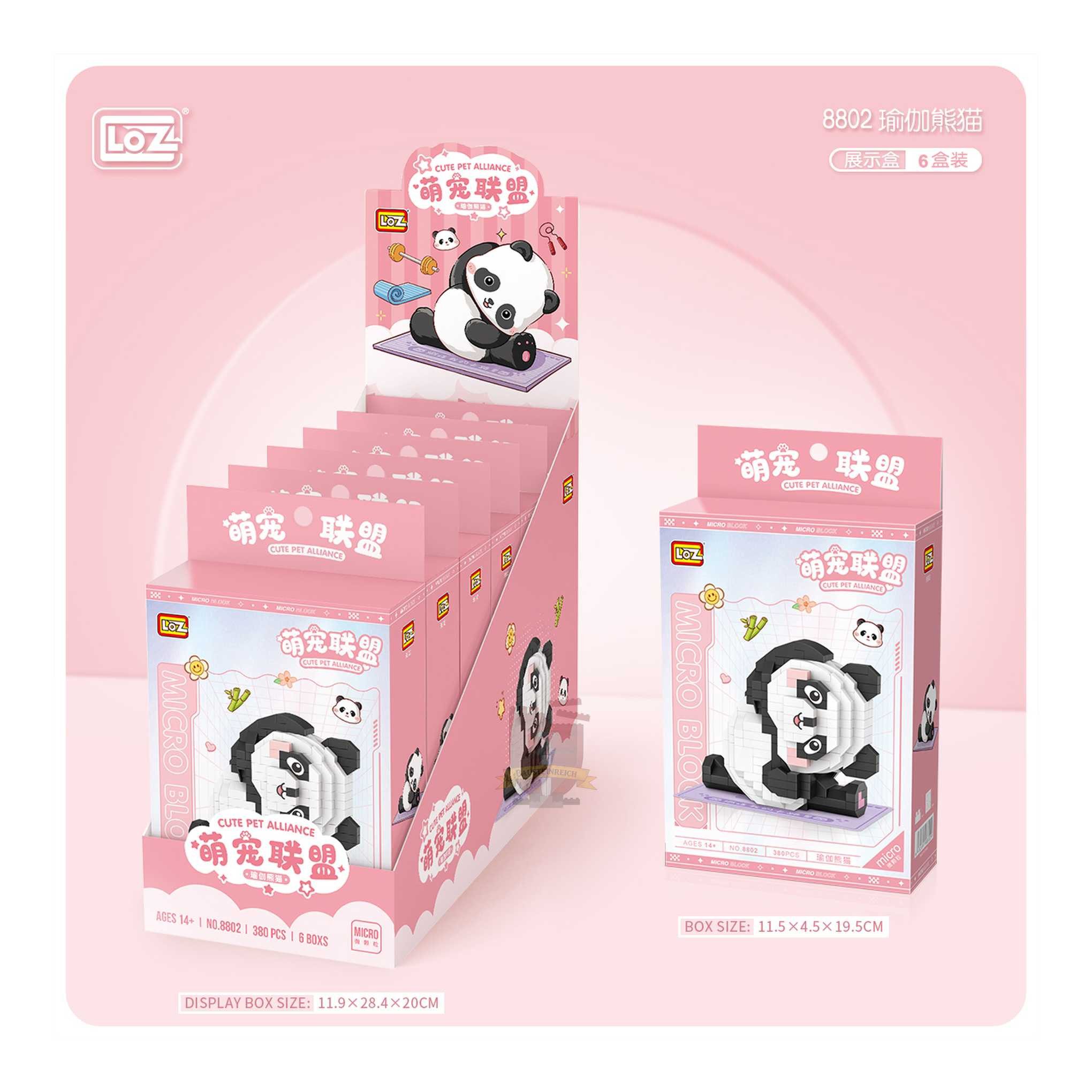 Loz 8802 - Yoga Panda (LOZ) Spielbausteine, (380 St)