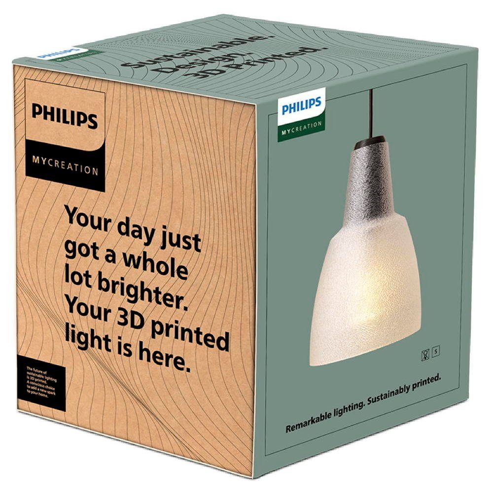 und Hängeleuchte, Hängeleuchte Philips enthalten: 3D-Druck Pendelleuchte Mycreation Angabe, Transpare, in Pendellampe, Industrial warmweiss, One Weiß keine Pendelleuchte Leuchtmittel Nein,