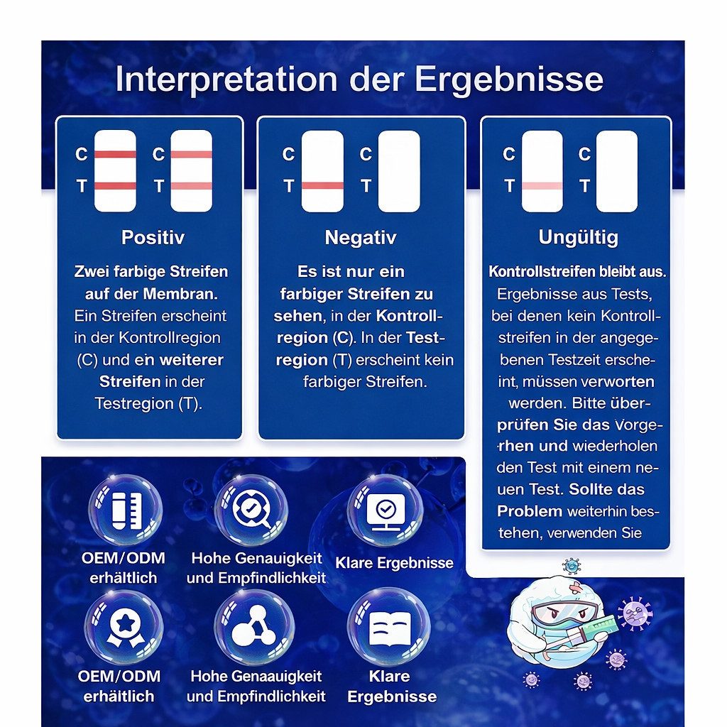 Safecare Bio-Tech Influenza-Schnelltest HIV Hepatitis B & C Syphilis Test 4in1 Schnelltest Bluttest Zuhause, 4 Messparameter, Testset, 1-tlg., Testkit zur einma – Bild 5 von 5