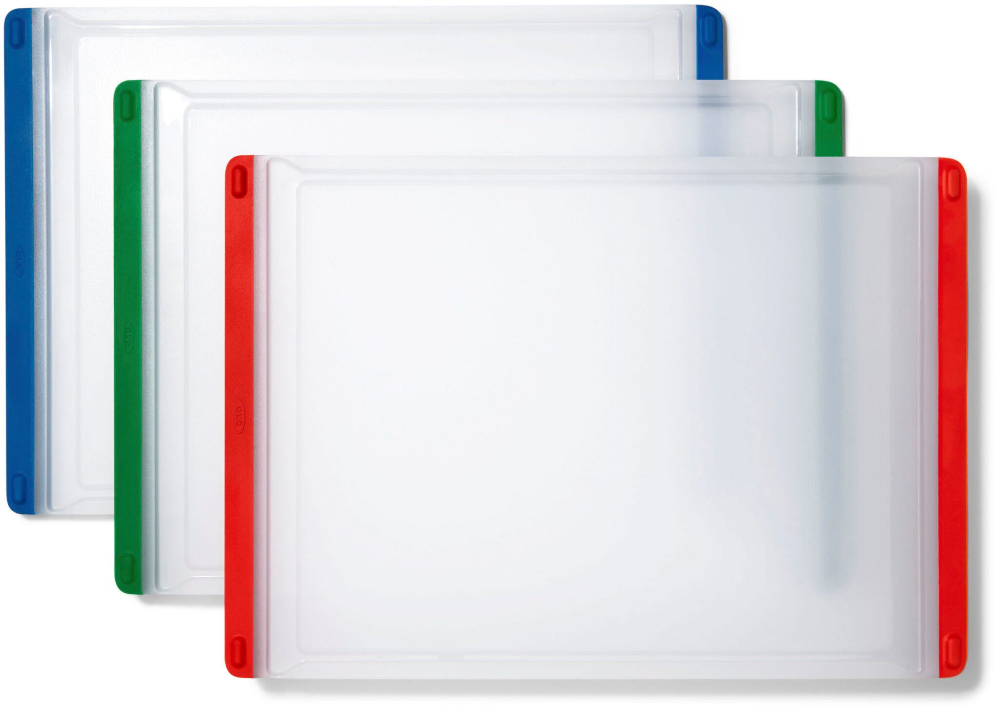 OXO Good Grips Schneidebrett, Kunststoff, (3-St), 3-farbig, mit Saftrille