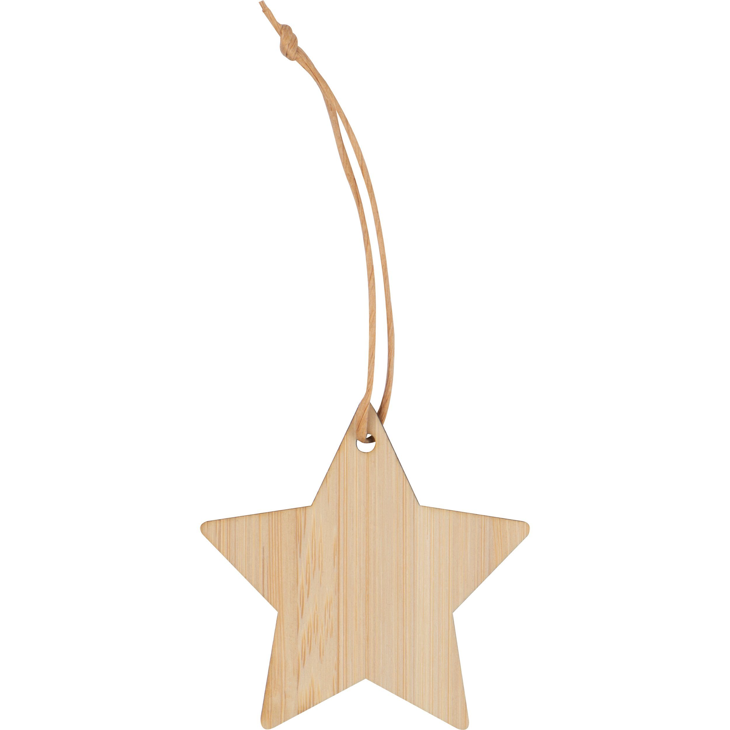 Easy Gifts Schlüsselanhänger Sternanhänger aus Bambus / Christbaum- oder Dekoanhänger