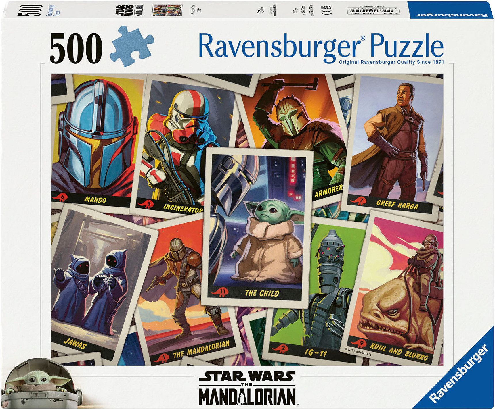 Ravensburger Puzzle Star Wars - The Mandalorian, Auf der Suche nach dem Kind, 500 Puzzleteile, Made in Germany
