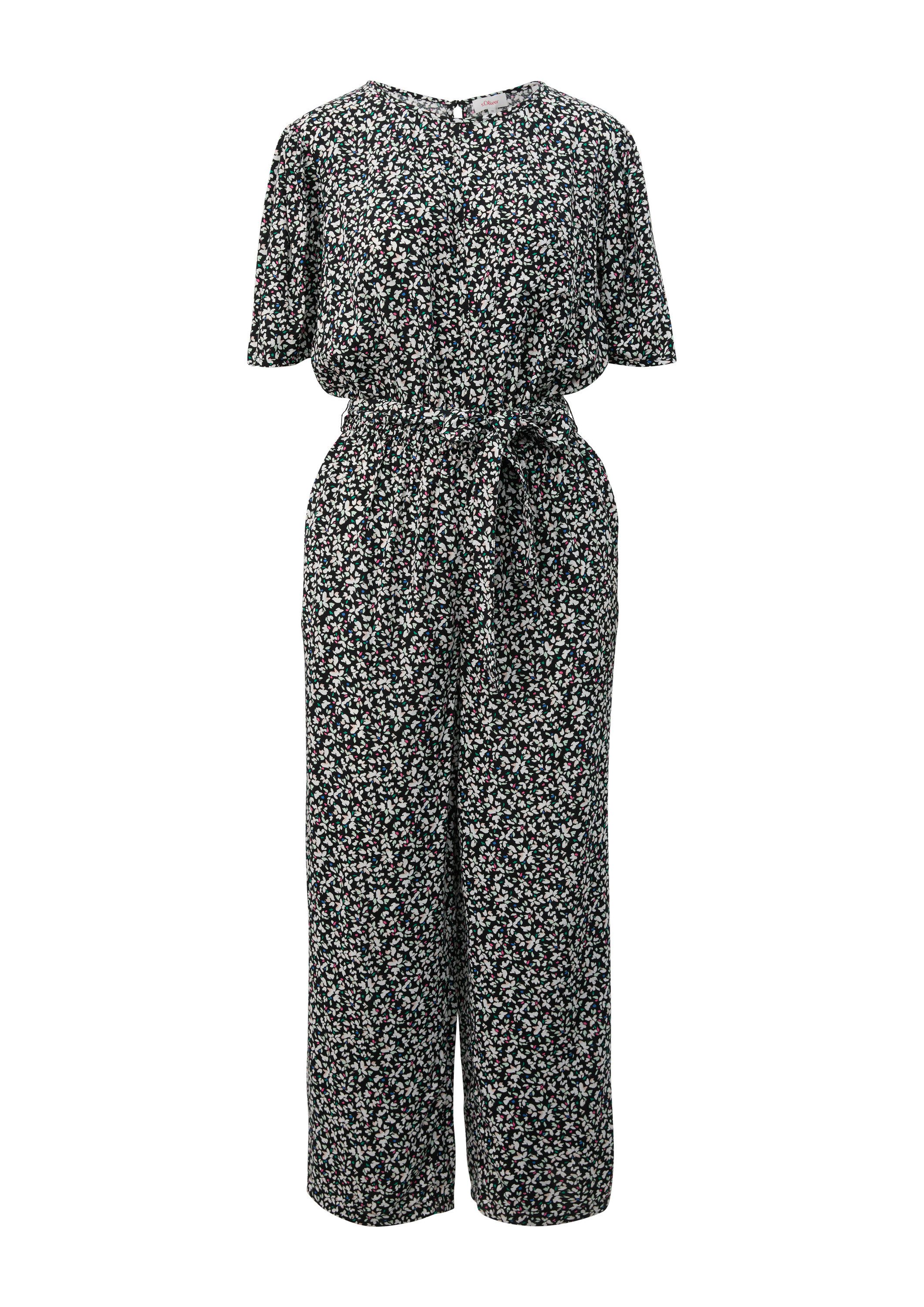 s.Oliver Jumpsuit Overall Jumpsuit mit Allover-Muster günstig online kaufen