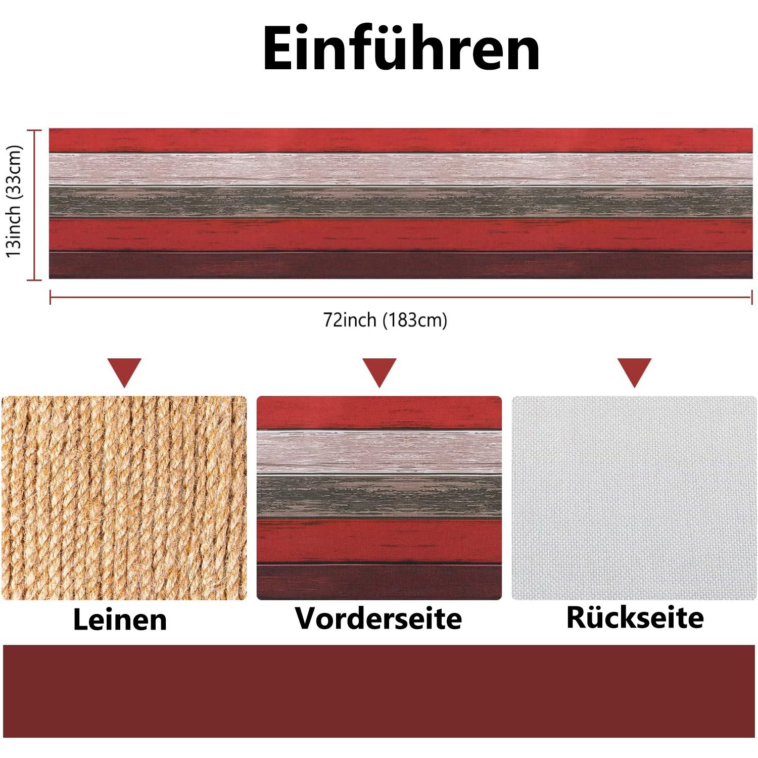Kaket Tischläufer Tischläufer Leinenoptik 33×183 cm – günstig online kaufen