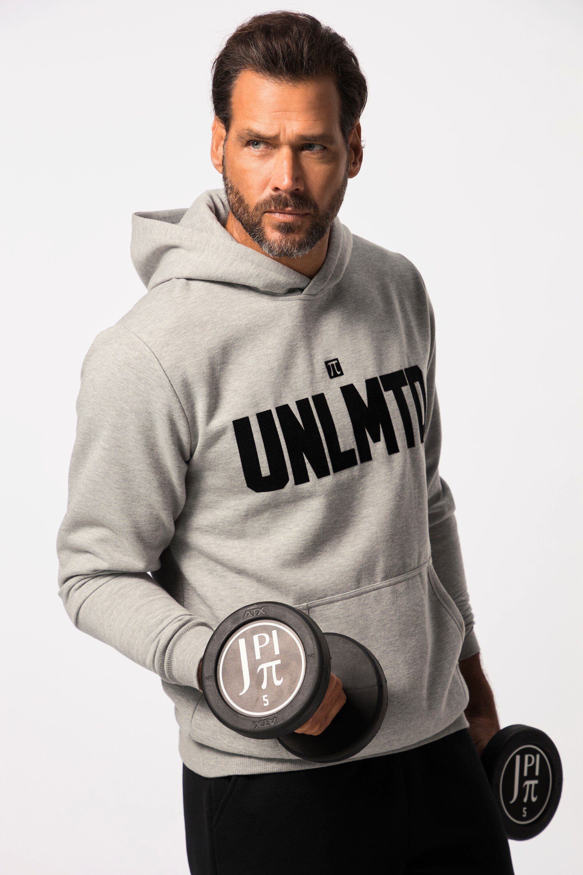 JP1880 Sweatshirt Hoodie Fitness Sweat Kapuze Flock-Print