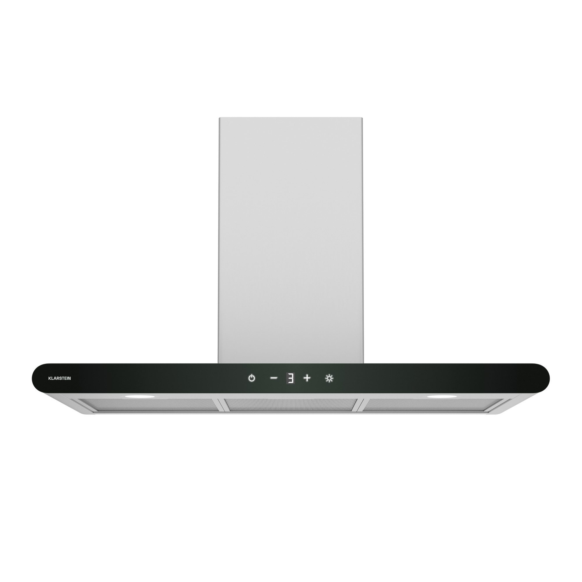 Klarstein Deckenhaube CurveVent 90 CurveVent 90, Dunstabzugshaube Abzughaube Abluft Umluft LED Touch