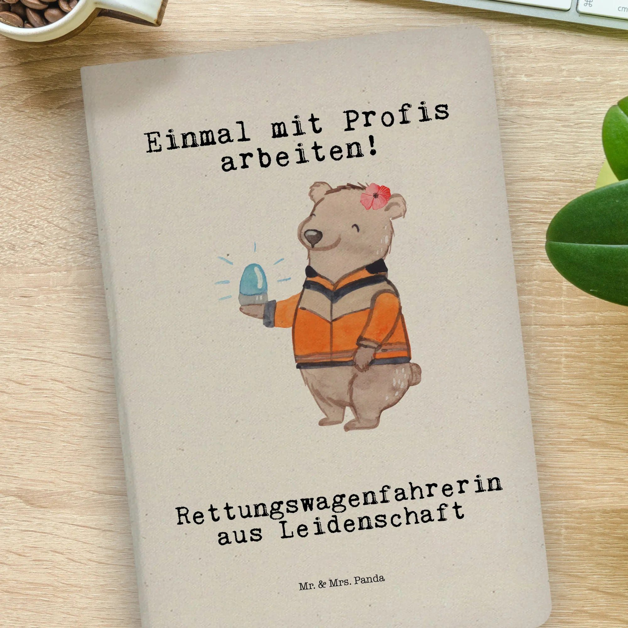 Thumbnail - Mr. & Mrs. Panda Notizbuch Rettungswagenfahrerin Leidenschaft - Transparent - Geschenk, DIN A4 S Mr. & Mrs. Panda, Langl...