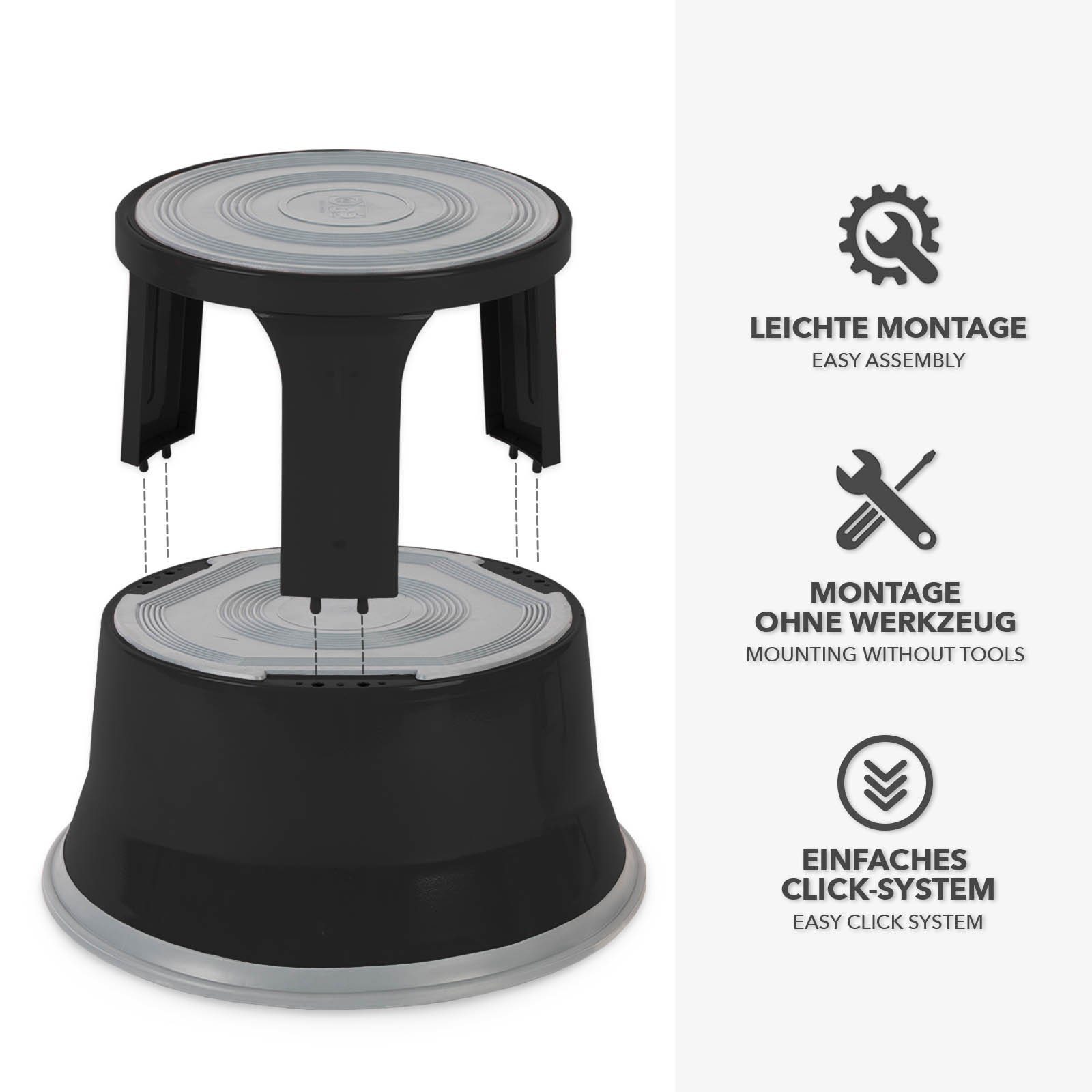 Karat Tritthocker Elefantenfuß, 4 Farben Rollhocker, Hocker, Sitzfläche ohn günstig online kaufen