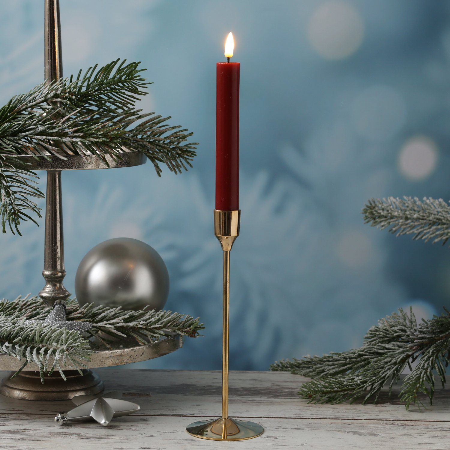 MARELIDA Kerzenhalter Stabkerzenhalter Kerzenständer Tafelkerzenhalter Kerzenhalter 20,5cm (1 St) | Kerzenständer