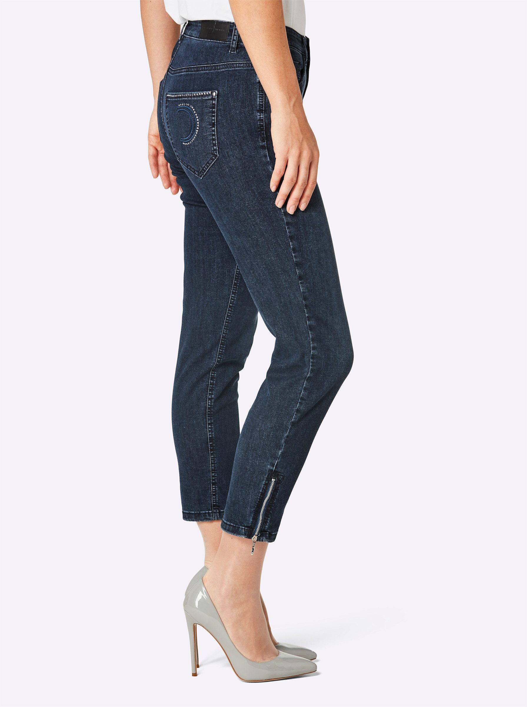 ascari Bequeme Jeans Edel-Jeans leicht vertieft