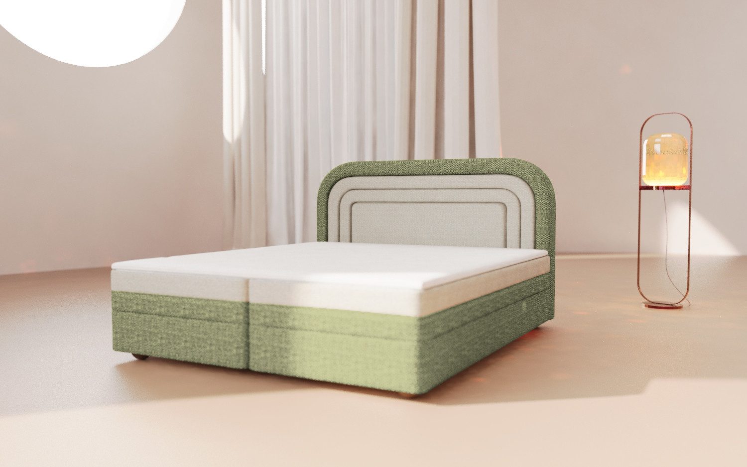 ROYAL24_MARKT Boxbett - Bett 10 NEST - Aragon - Stilvolles Kopfteil als eleganter Blickfang (Bett-Set, 1-St., Boxbett inkl. Bettkasten und PU-Schaum-Topper), Bettkasten, PU-Topper, bis 300 kg belastbar