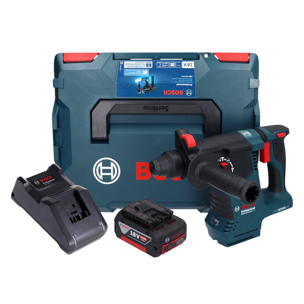 Thumbnail - Bosch Professional Schlagbohrmaschine GBH 18V-24 C Professional Akku Bohrhammer 18 V 2,4 J Brushless SDS pl