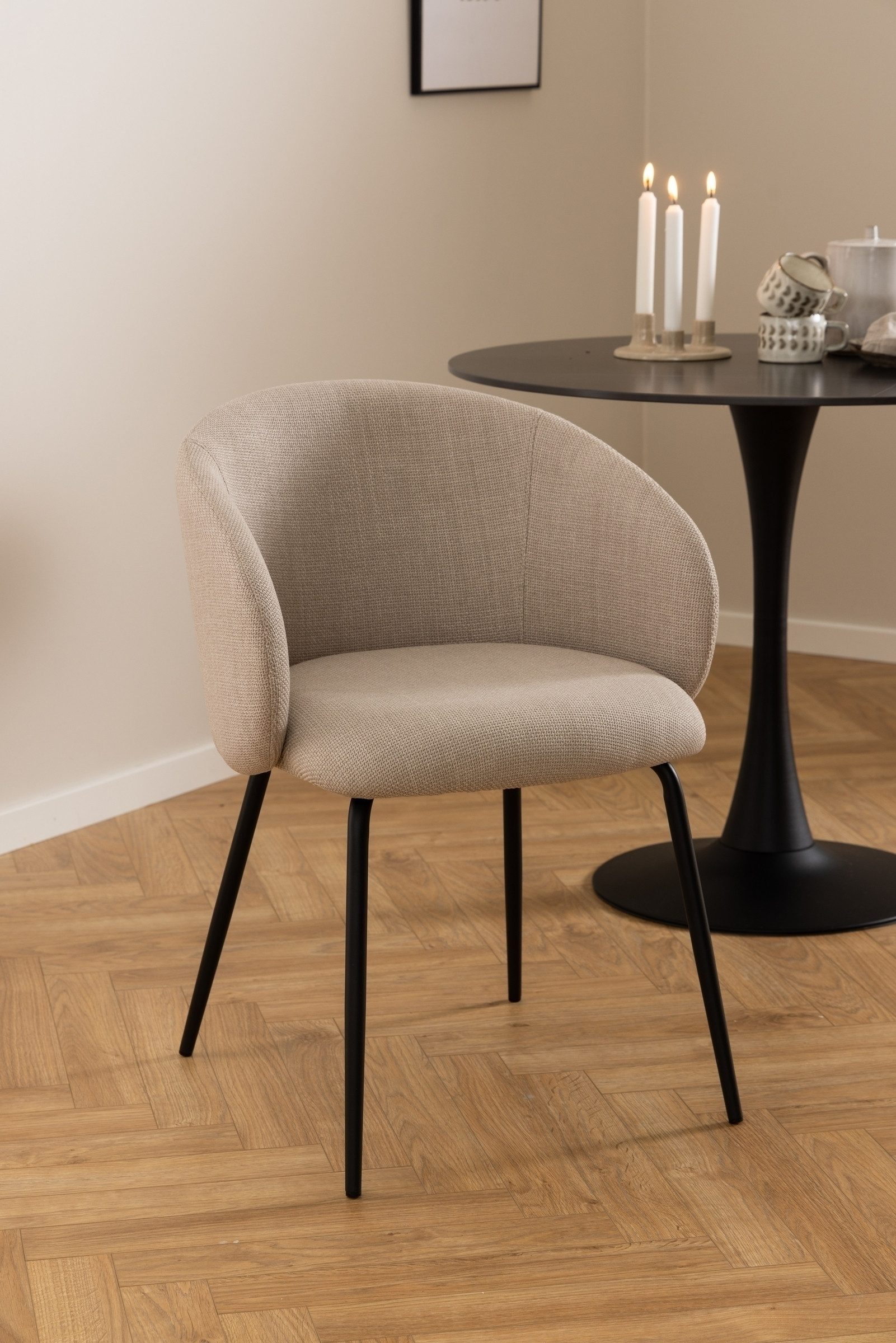 freiraum Armlehnstuhl Eleanor (2er-Set), (2er-Set) in Beige - 56x80,5x54,5 günstig online kaufen