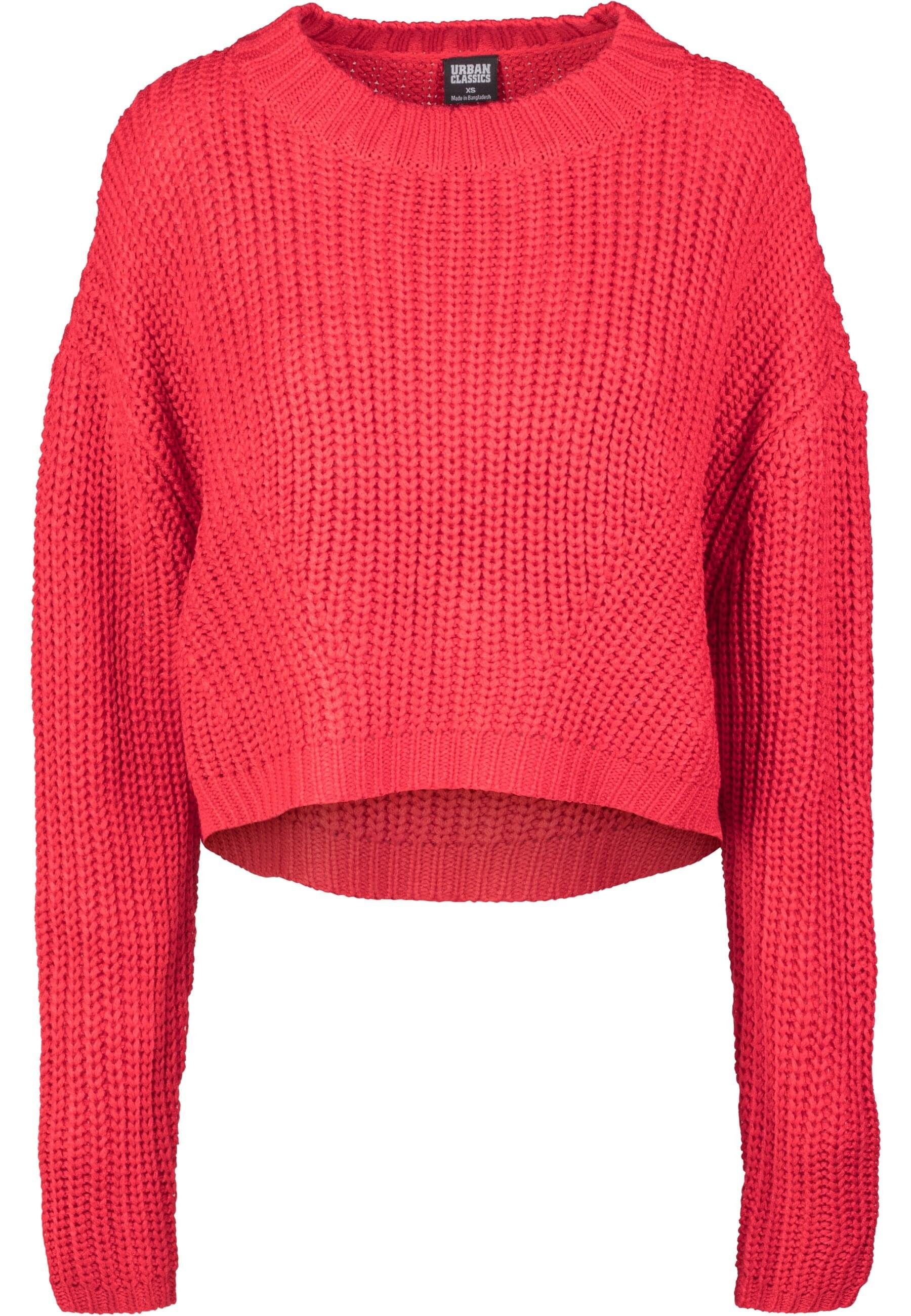 (1-tlg) Sweater Damen Oversize URBAN CLASSICS Ladies Kapuzenpullover firered/ Wide