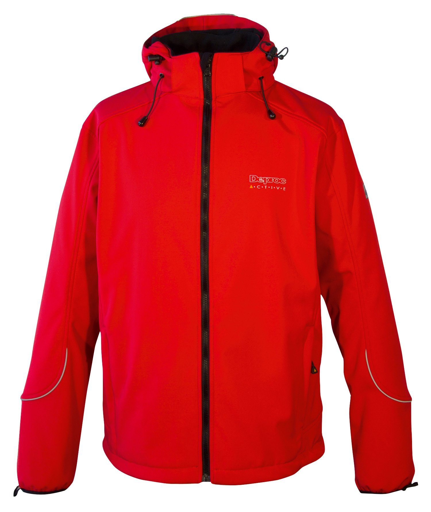 DEPROC Active Softshelljacke NIGEL red erhältlich mit in Großen Größen PEAK MEN abnehmbarer CS Kapuze, NEW auch