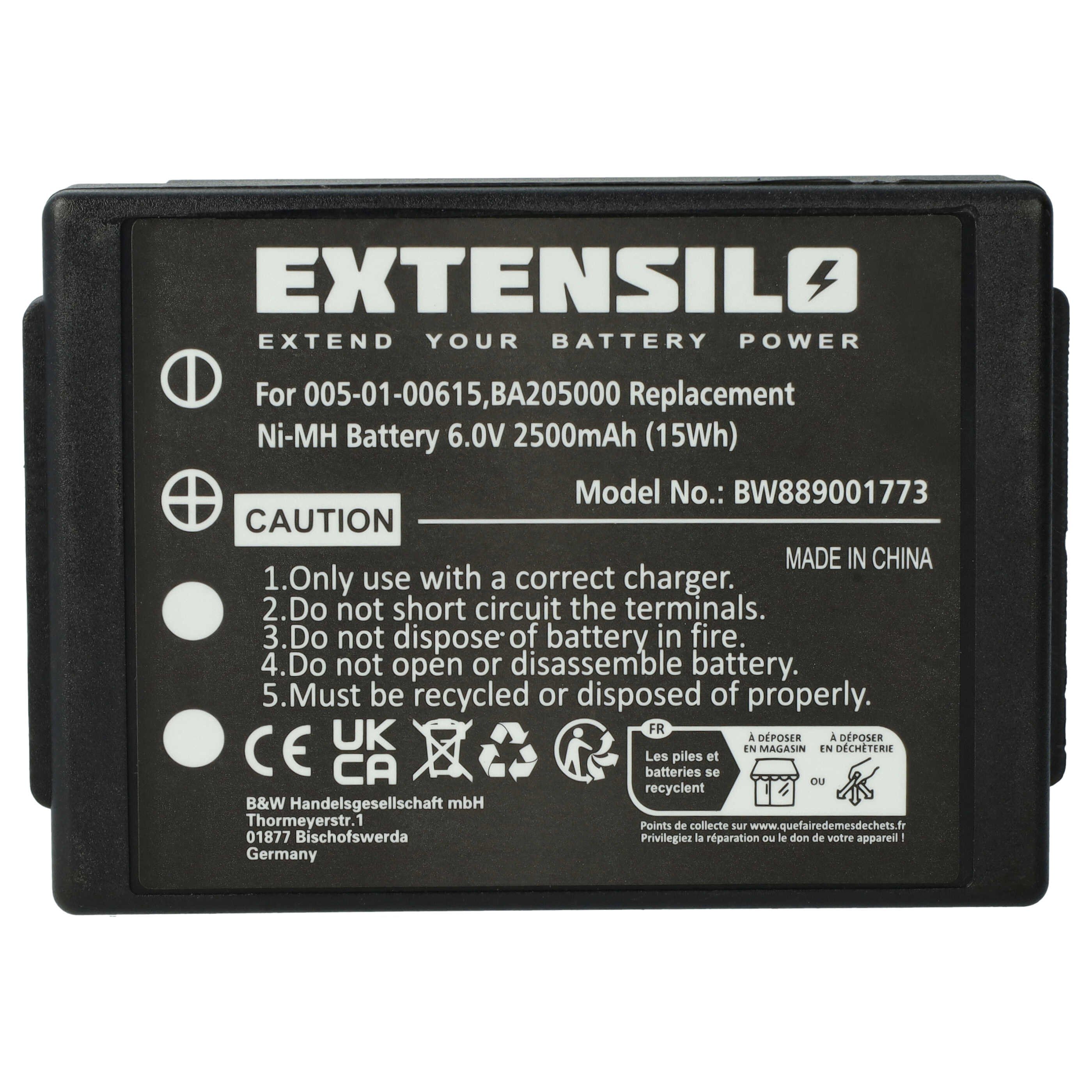 Extensilo kompatibel mit HBC Linus 6, 4 Akku NiMH 2500 mAh (6 V)