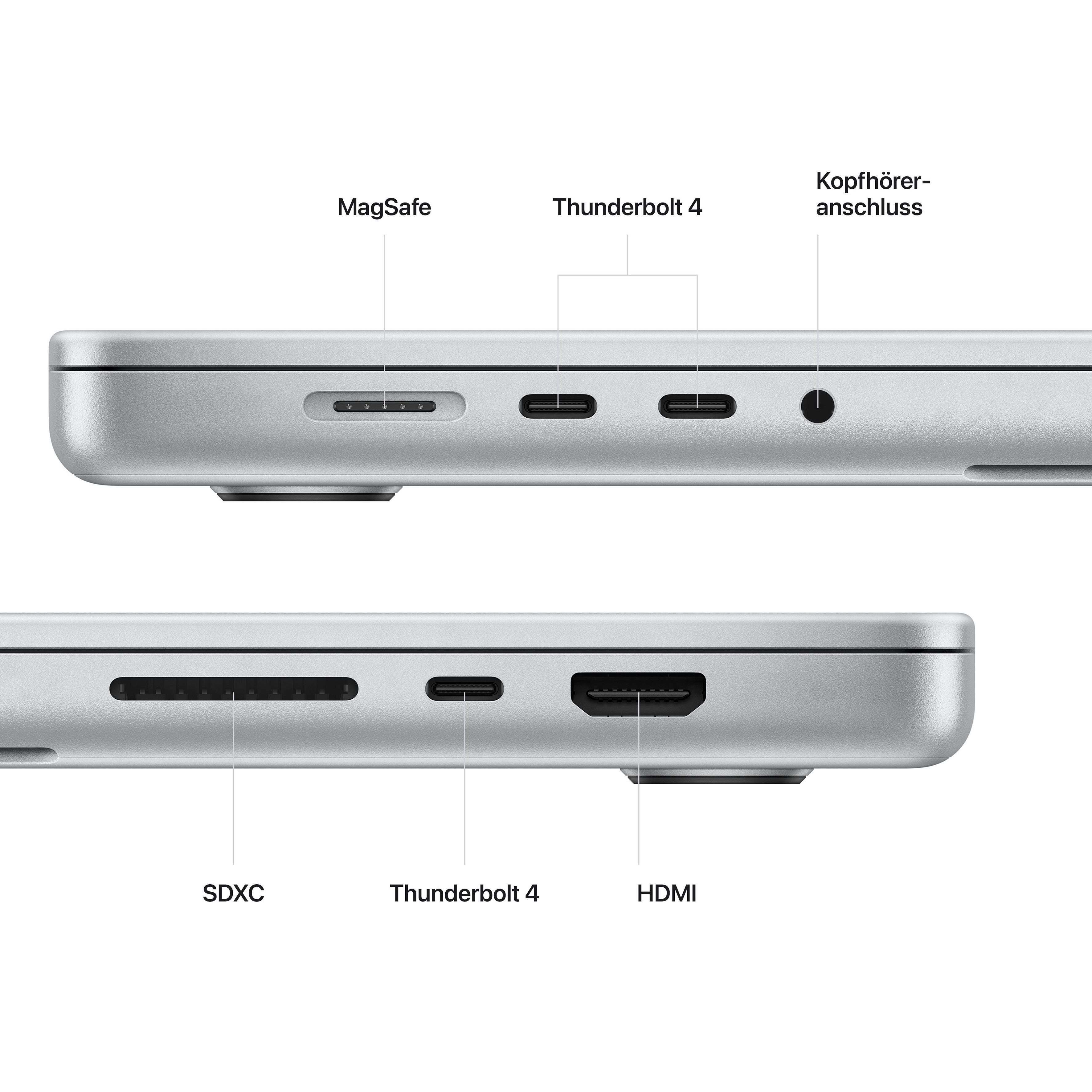 Apple M2, Zoll, 512 MacBook SSD) cm/16 (41,05 Notebook M2, Pro GB silver Apple