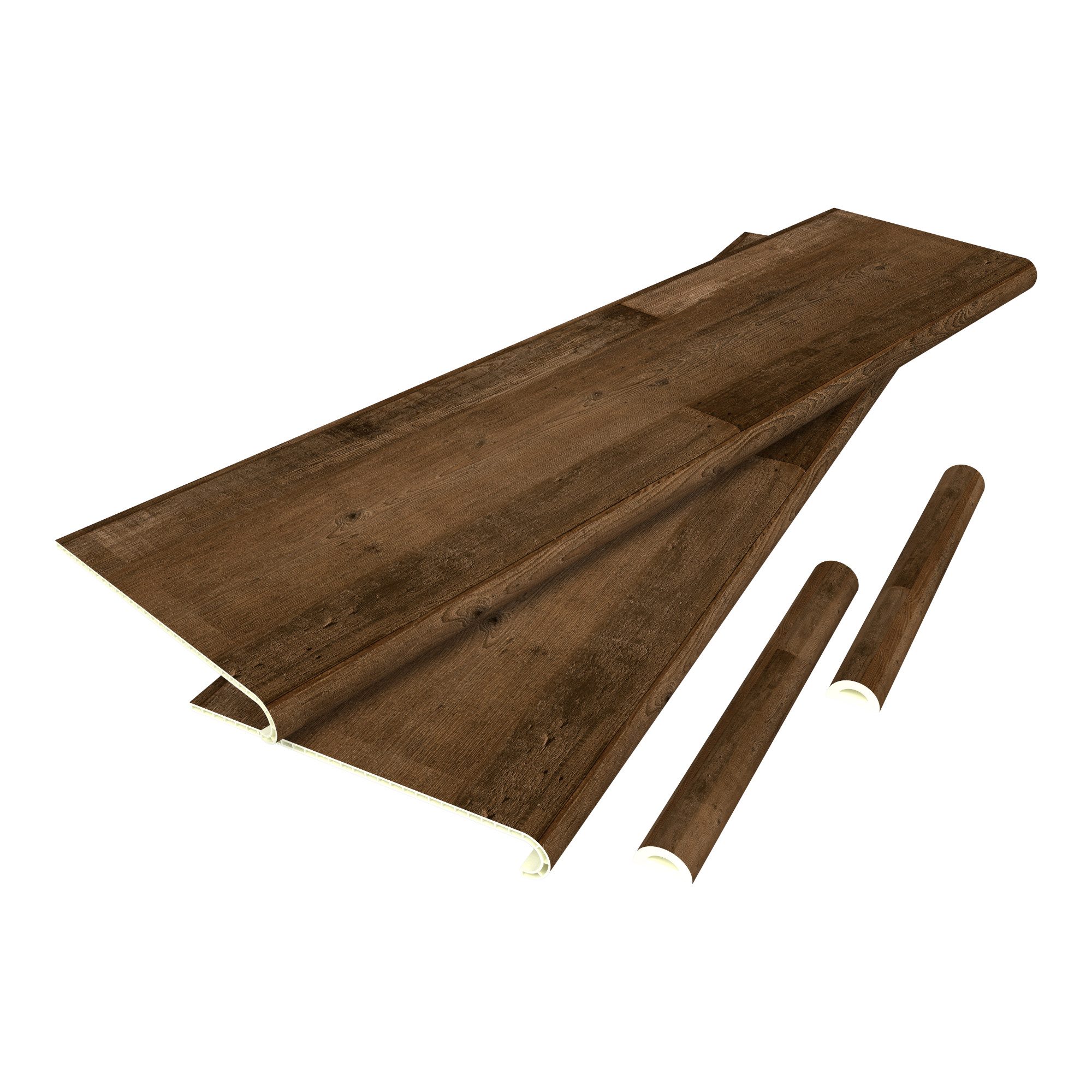 neu.holz Treppenstufen-Set, Set, 2 St., »Bunschoten« Treppenverkleidung 2er Set Dunkler Holzton