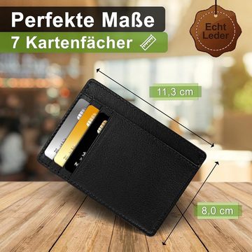 FLEXIBILITE Mini Geldbörse Kartenetui Mini Geldbörse RFID EC Karten und Geldscheine Portemonnaie, RFID SCHUTZ
