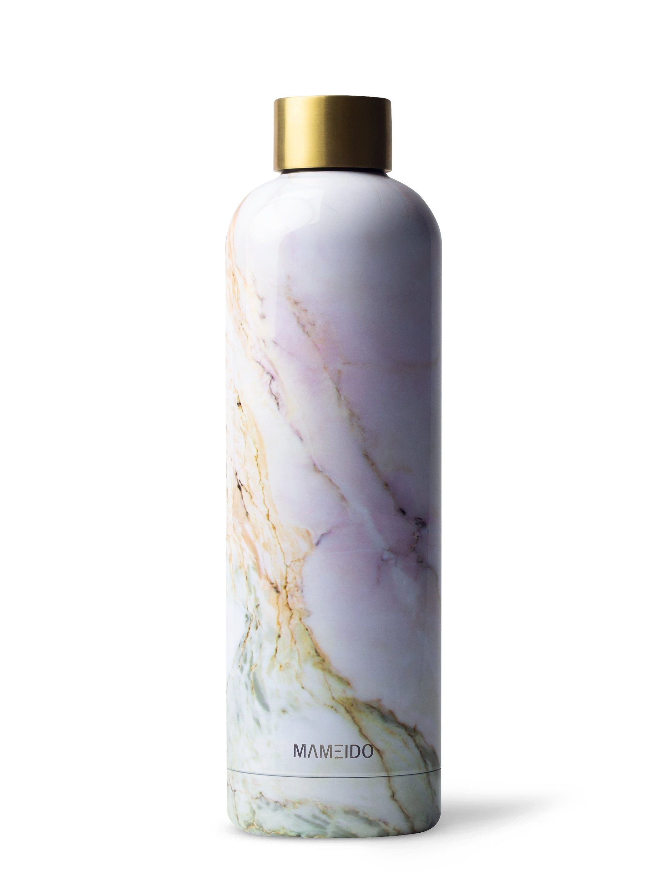 MAMEIDO Thermoflasche, auslaufsicher mit Deckel in 500 ml, 750 ml & 1000 ml