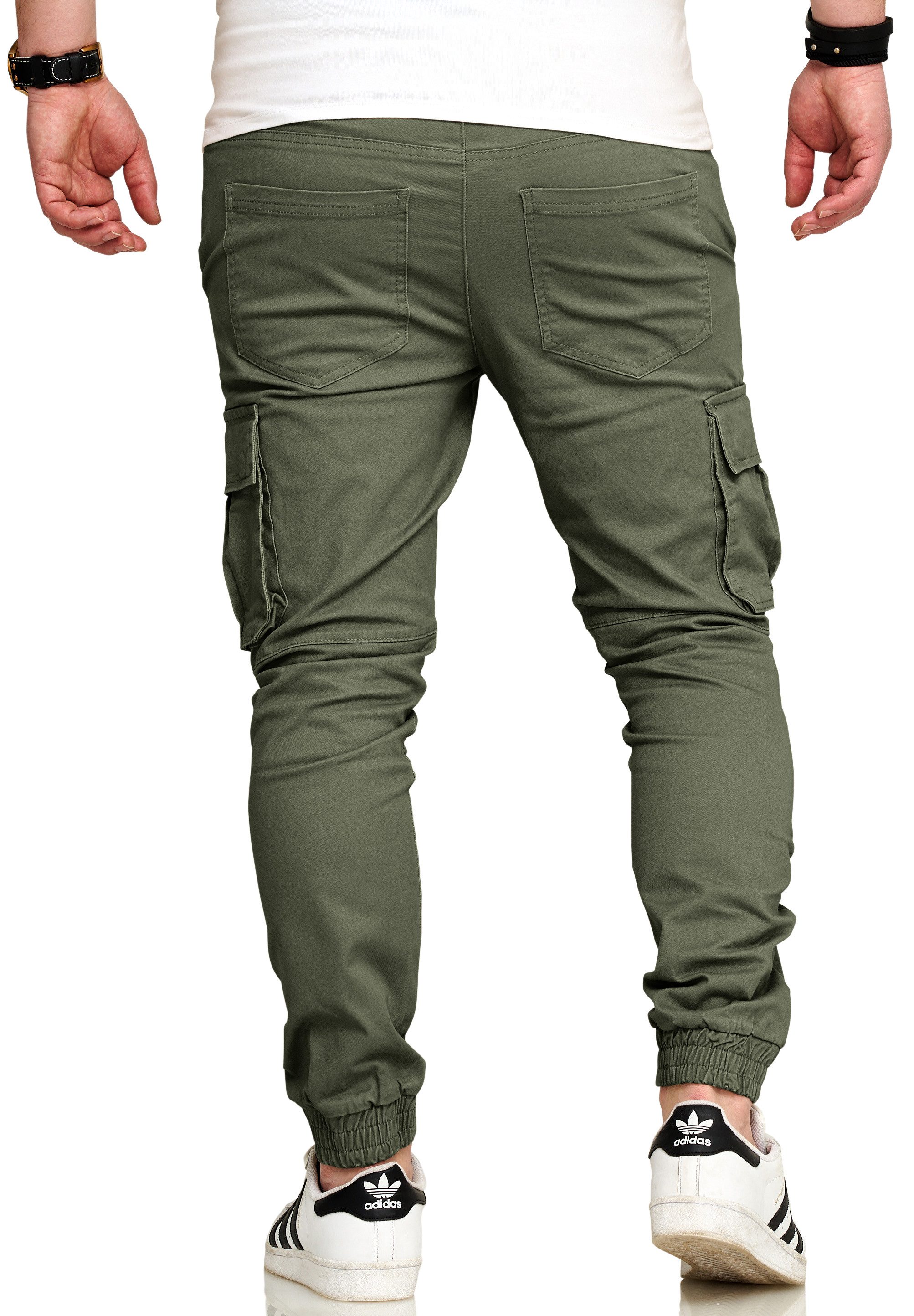 SOULSTAR Cargohose S2LOM Herren Chino Jogger Jeans Hose Stoffhose Freizeithose
