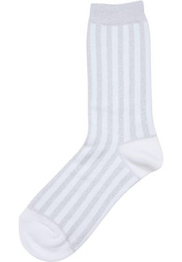 URBAN CLASSICS Basicsocken Urban Classics Unisex Metallic Effect Stripe Socks 3-Pack (1-Paar)