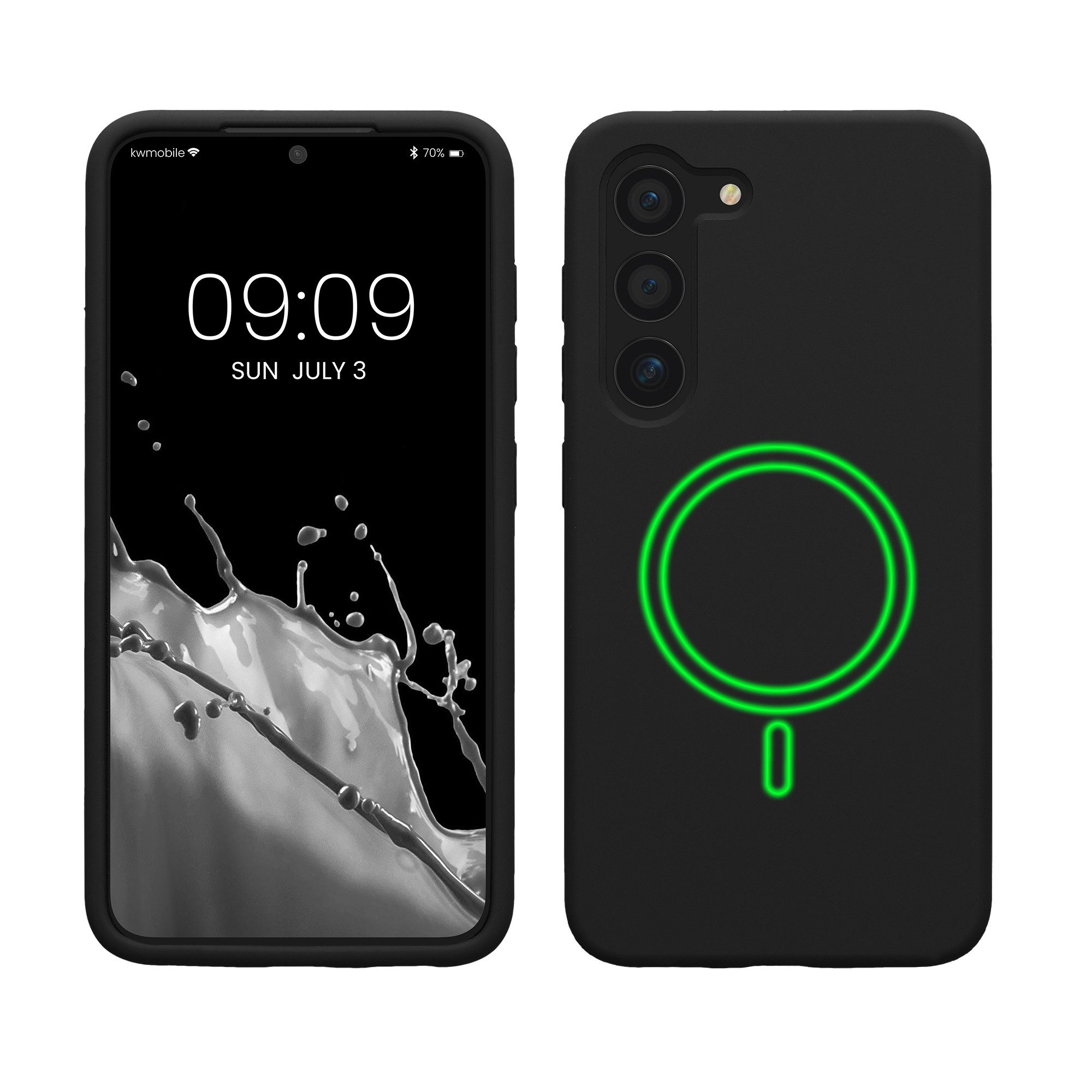 kwmobile Handyhülle Hülle kompatibel mit Samsung Galaxy S23, magnetische Handyhülle Silikon Case - Cover gummiert