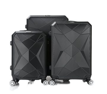 Cheffinger Kofferset Reisekoffer ABS-03 Koffer 3-teilig Hartschale Trolley Set Kofferset, 4 Rollen, (3 tlg)