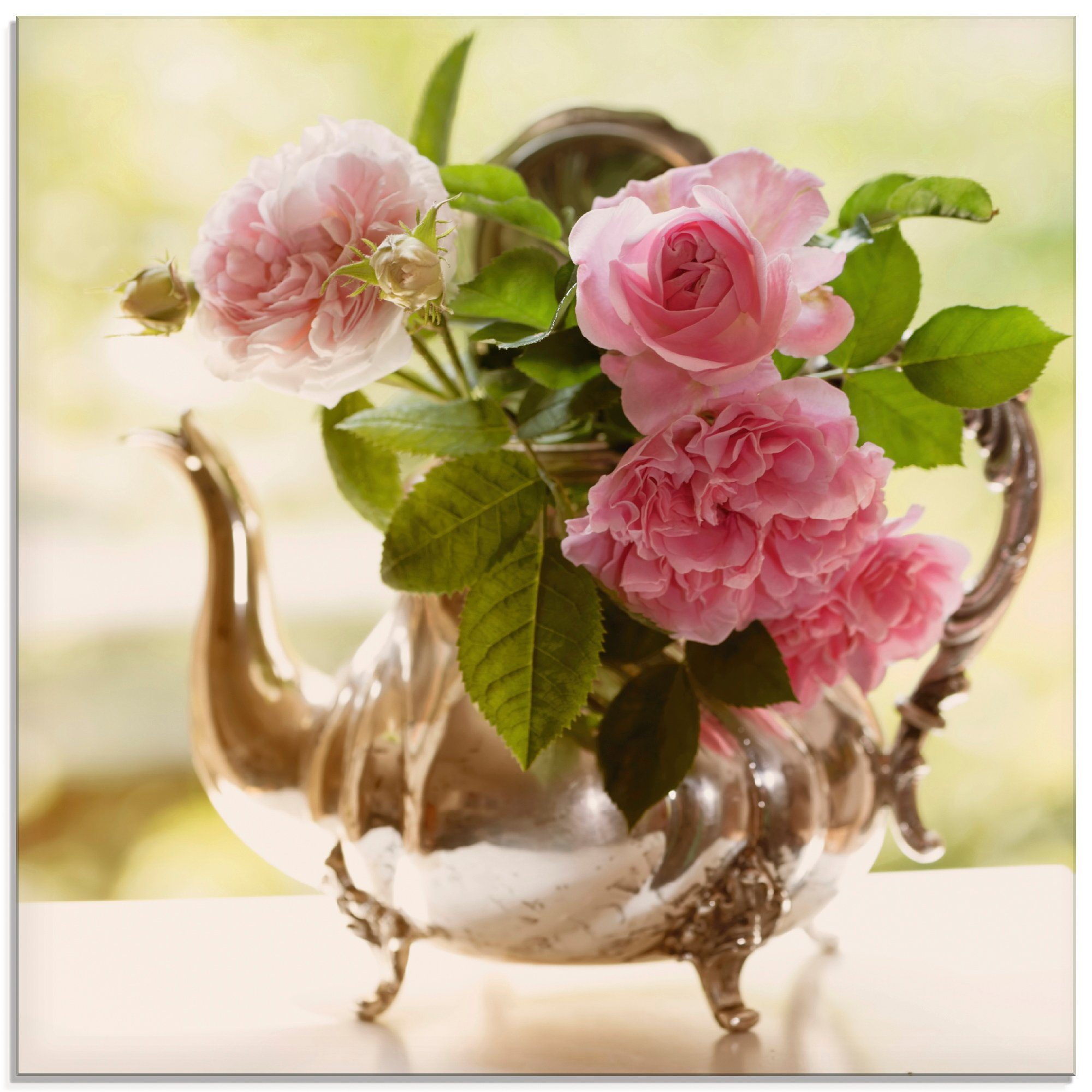 Artland Glasbild Rosen Romance, Blumen (1 St), in verschiedenen Größen