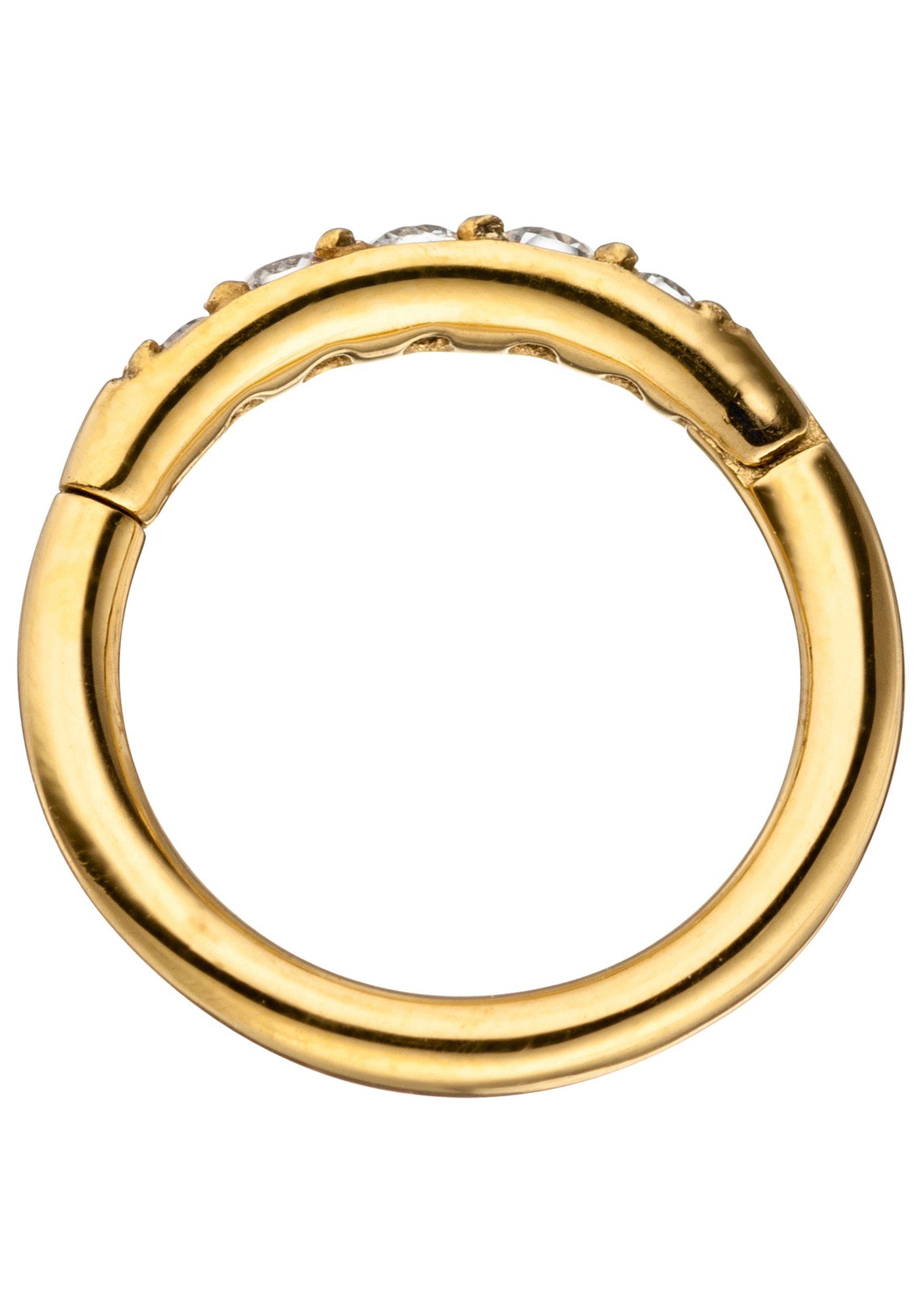 JOBO Nasenpiercing, Segmentring Edelstahl goldfarben günstig online kaufen