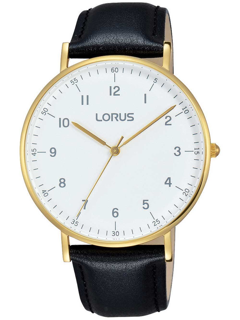 LORUS Quarzuhr Lorus Klassische Herren Uhr RH896BX9 mit Leder Armband