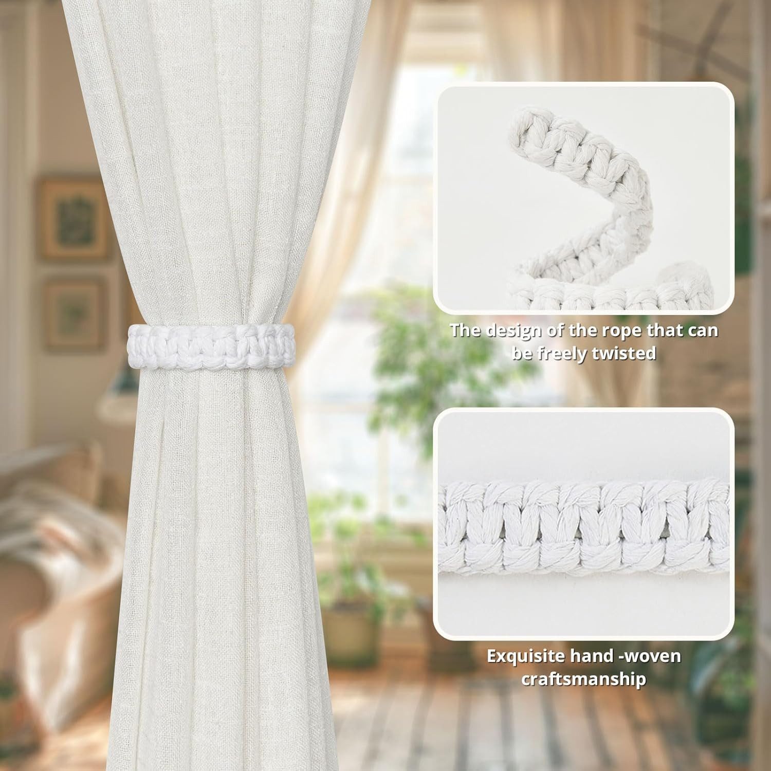 BYSURE Raffhalter, (2-tlg), Raffhalter Rustikaler Stil günstig online kaufen