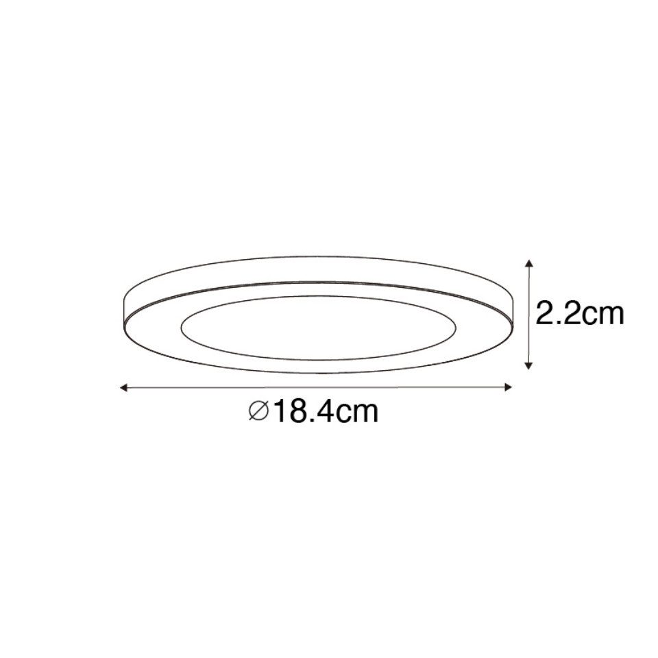 Qazqa LED Einbaustrahler 105157, Dimmbar, LED fest integriert, Extra-Warmweiß