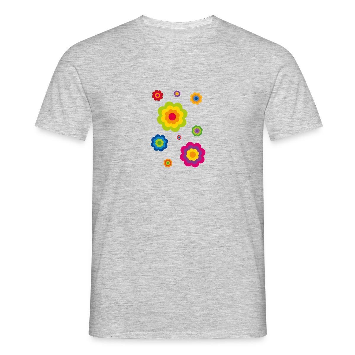 T-Shirt Hippie Flower Power Blumen Karneval Männer T-Shirt
