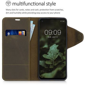 kalibri Handyhülle Hülle für OnePlus Nord 2 5G, Leder Handyhülle Handy Case Cover - Schutzhülle Lederhülle