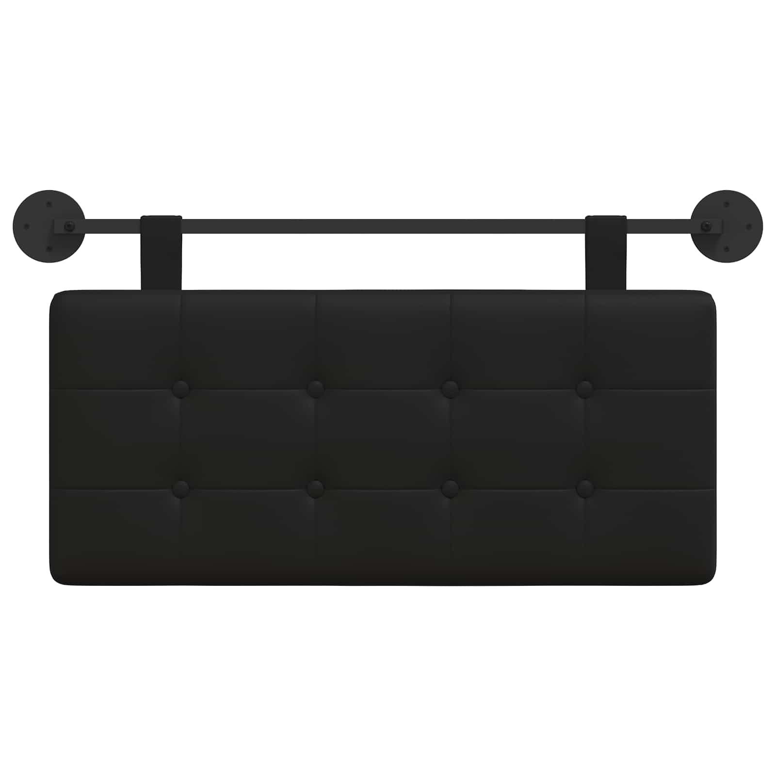 vidaXL Bett Hängendes Kopfteil Schwarz Kunstleder (1-tlg) – Bild 5 von 5