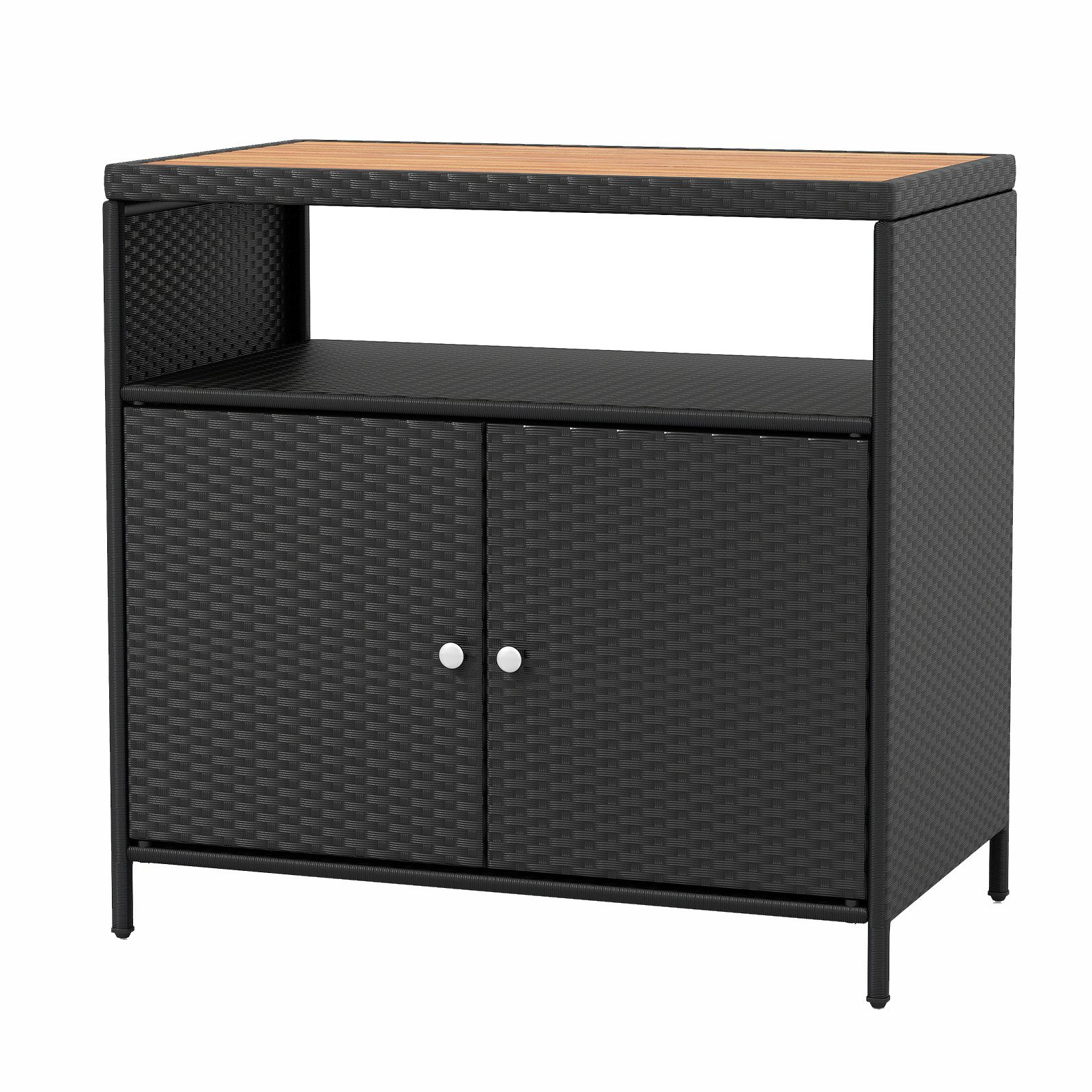 KOMFOTTEU Garten-Geräteschrank, Aufbewahrungsschrank mit Doppeltür, 90x53x86cm