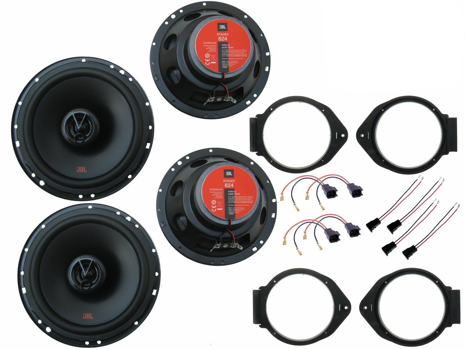 DSX JBL Lautsprecher Set Tür vorn hinten für Opel Astra J Bj 09-15 480 W Auto-Lautsprecher (80 W)